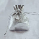 Saquinho de organza prateado P
