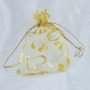 Saquinho de organza estampa coração