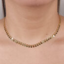 Gargantilha chocker estilo coração chapeado