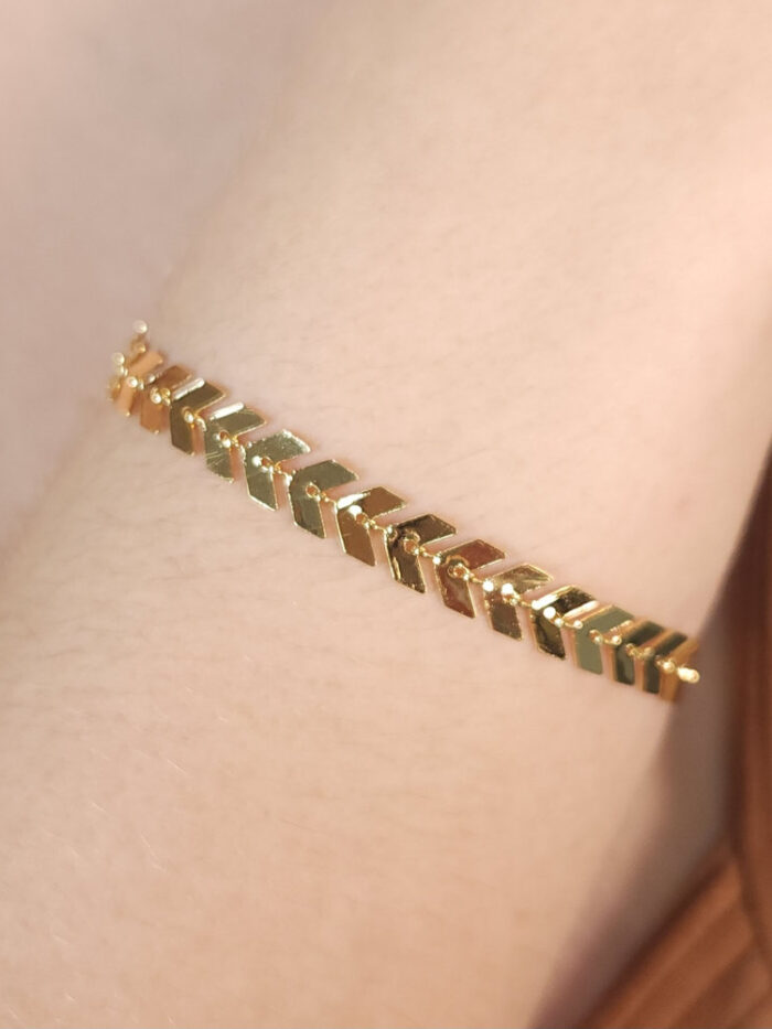 Pulseira setas dourada