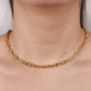 Gargantilha choker elo tiffany dourado