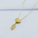 Gargantilha coração menina cravejado de microzircônias