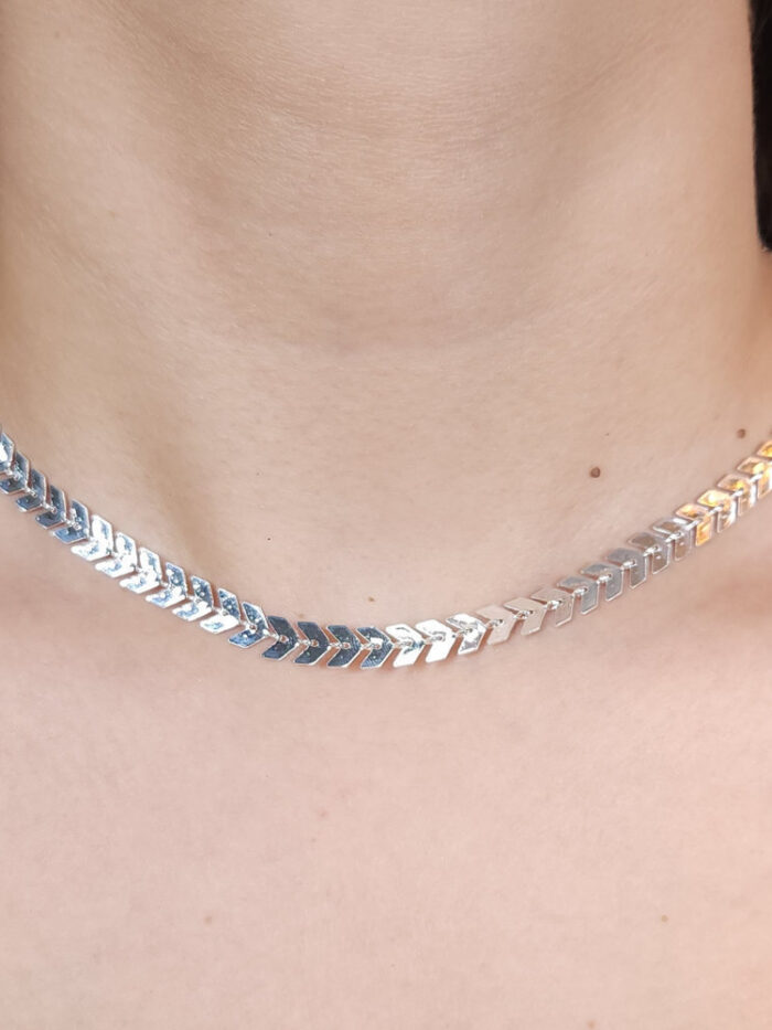 Gargantilha chocker escama