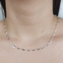 Gargantilha choker elos torcido vazado