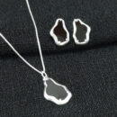 Conjunto orgânico preto esmaltado