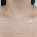 Gargantilha longuinho com elos longos e ovais