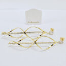 Brinco ondulado com fio riviera