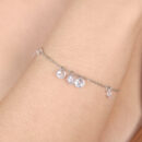 Pulseira com ponto de luz cristal