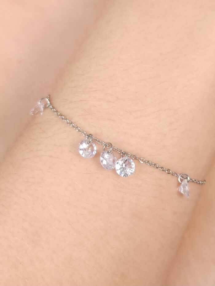 Pulseira com ponto de luz cristal