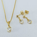 Conjunto infantil com coraçaõ cristal