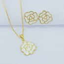 Conjunto flor branco