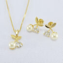 Conjunto estilo cereja com ponto de luz