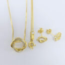 Conjunto circulo ondulado com microzircônias