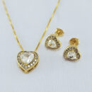 Conjunto coração cristal