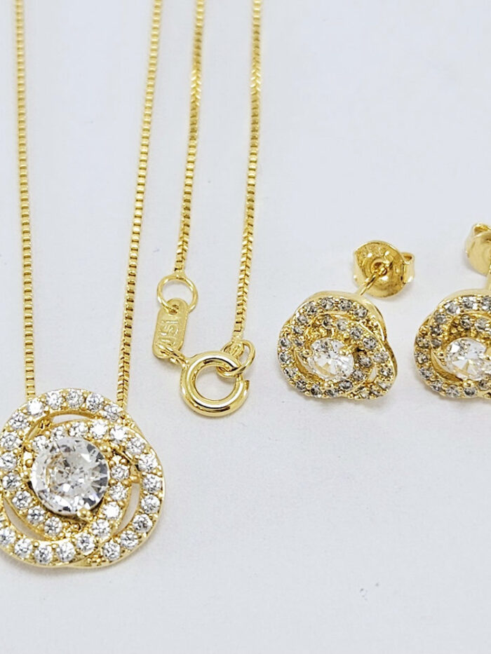 Conjunto círculo entrelaçados com microzircônia