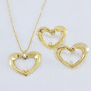 Conjunto coração vazado