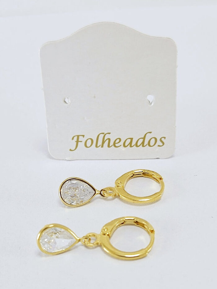 Argolinha com gota cristal