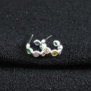 Brinco argola colorido