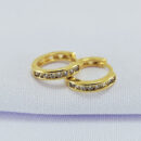 Brinco argola fio cravejado