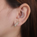 Brinco estilo gota pedra cristal