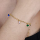 Pulseira com cristais colorido