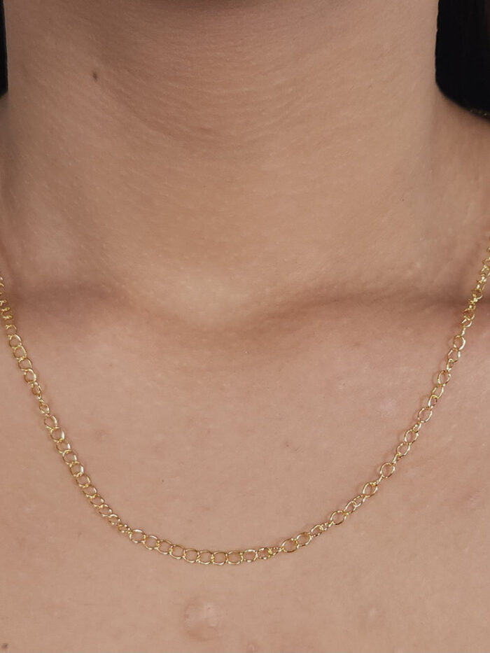 Gargantilha elos ovais dourado