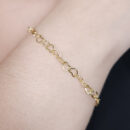 Pulseira elos corações vazado