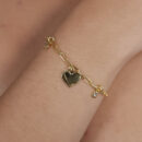 Pulseira coração detalhado com ponto de luz