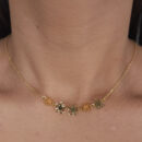 Gargantilha chocker flores vazado lisos