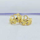 Brinco argola coração cristal