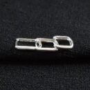 Trio de argolas retangular liso