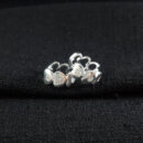 Brinco argola coração cristal