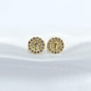 Brinco redondo são bento com zircônia