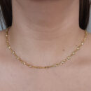 Gargantilha chocker com pedras redondos cristal