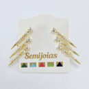 Brinco três fios com zircônias