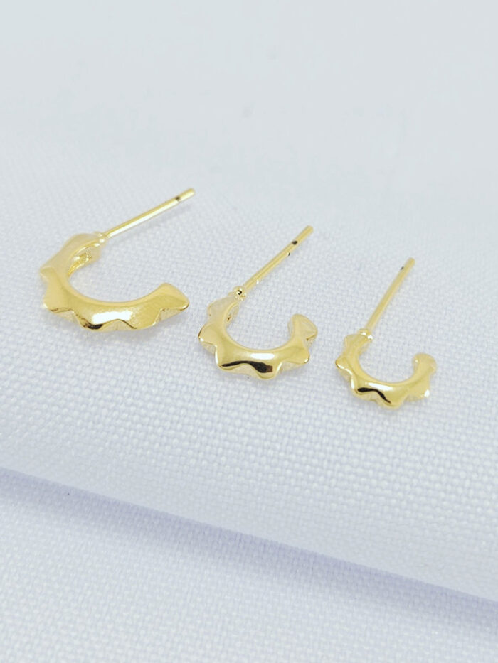 Argola trio ondulado