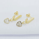 Brinco base chapeado com coração