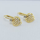 Brinco gancho coração vazado