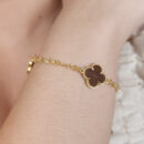 Pulseira trevo marrom