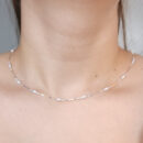 Gargantilha chocker elos caninho e pérola