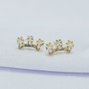 Brinco estrela trio cristal