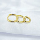 Trio argola lisa dourada