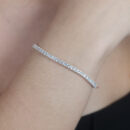 Pulseira riviera pedras cristal prateado