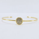 Bracelete com detalhe círculo cravejado