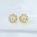 Brinco cristais formato quadrado