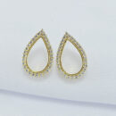 Brinco estilo gota cravejado ao redor