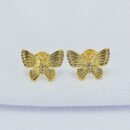 Brinco formato borboleta com pedras cravejadas