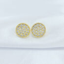 Brinco circulo cravejado cristais