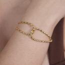 Pulseira dupla entrelaçada