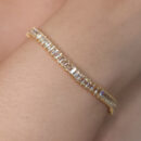 Pulseira riviera com pedras baguete